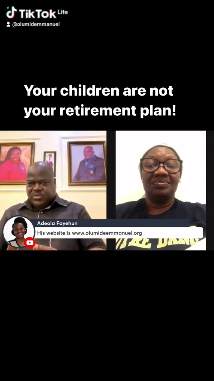 Plan your life and retirement. you don't need to become a burden to your children at old age